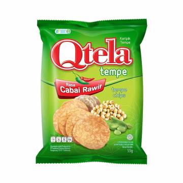 QTELA KERIPIK TEMPE CABAI RAWIT 55GR