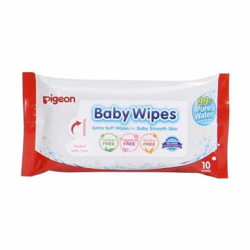 PIGEON BABY WIPES PURE WATER 10'S