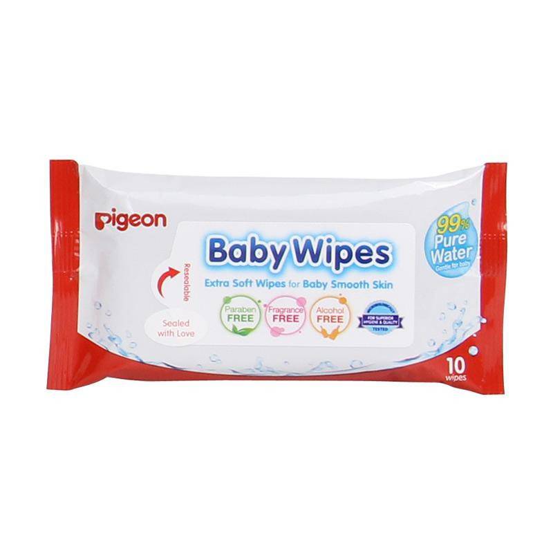 PIGEON BABY WIPES PURE WATER 10'S PIGEON BABY WIPES PURE WATER 10'S