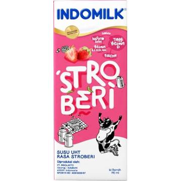 INDOMILK STRAWBERRY UHT 190 ML